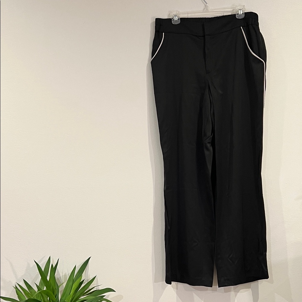 Simply Vera Black Women's Pants with White Accents